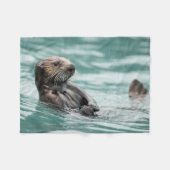 Zee bekijken otter fleece deken (Voorkant (Horizontaal))
