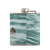 Zee bekijken otter heupfles (Achterkant)