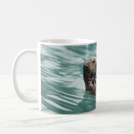 Zee bekijken otter koffiemok (Links)