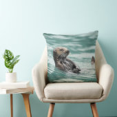Zee bekijken otter kussen (Stoel)
