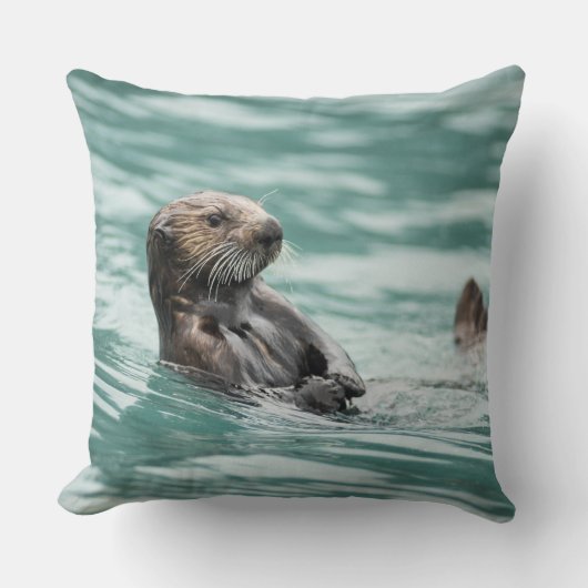 Zee bekijken otter kussen (Voorkant)