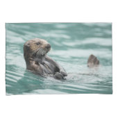 Zee bekijken otter kussensloop (Voorkant-Rechts)