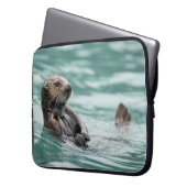 Zee bekijken otter laptop sleeve (Voorkant Links)