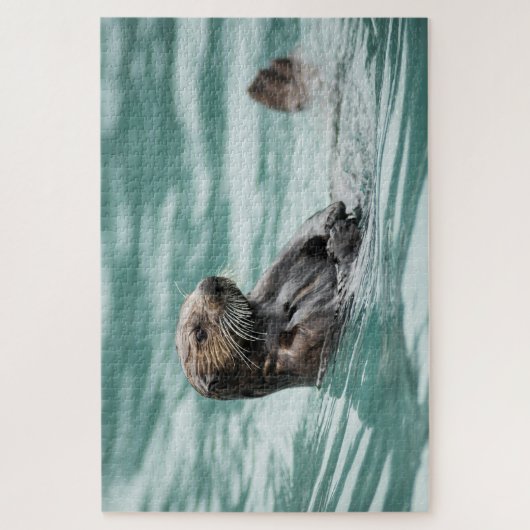 Zee bekijken otter legpuzzel (Verticaal)