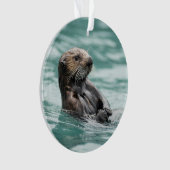Zee bekijken otter ornament (voorkant)