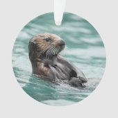 Zee bekijken otter ornament (voorkant)