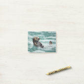 Zee bekijken otter post-it® notes (Op bureau)