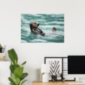 Zee bekijken otter poster (Thuiskantoor)