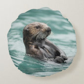Zee bekijken otter rond kussen (Achterkant)