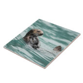 Zee bekijken otter tegeltje (Zijkant)