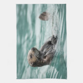 Zee bekijken otter theedoek (Verticaal)