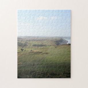 Zee bekijken over landschapsfoto golfbaan legpuzzel