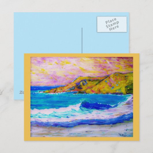 zee, bevroren briefkaart (Voorkant / Achterkant)