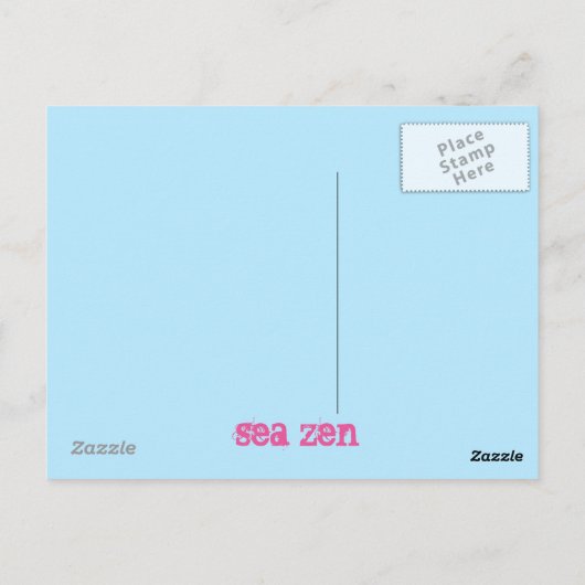 zee, bevroren briefkaart (Achterkant)