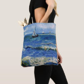 Zee bij Les Saintes Maries de la Mer, Van Gogh Tote Bag (Dichtbij)
