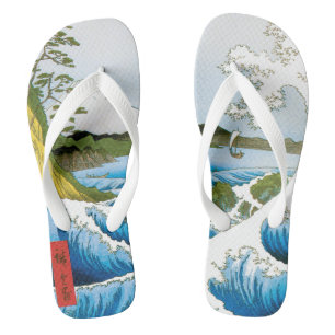 Zee bij Satta in de provincie Suruga door Ando Hir Teenslippers