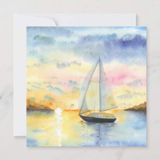 Zee bij zonsondergang (Voorkant)