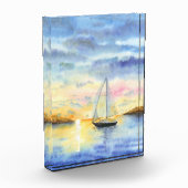 Zee bij zonsondergang fotoblokken (Links)