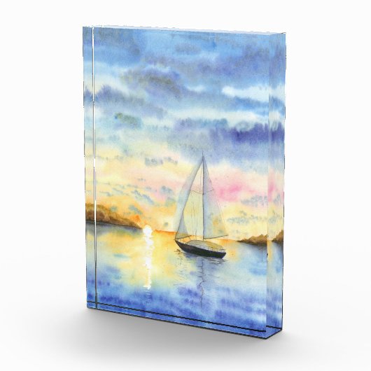 Zee bij zonsondergang fotoblokken (Rechts)