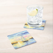 Zee bij zonsondergang kartonnen onderzetters (Insitu)