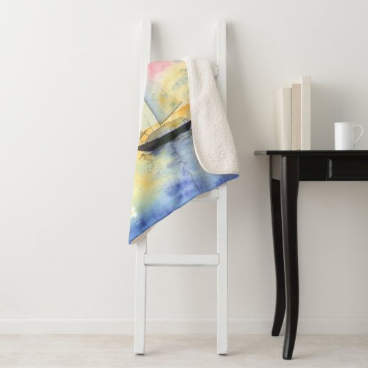 Zee bij zonsondergang sherpa deken (In situ)