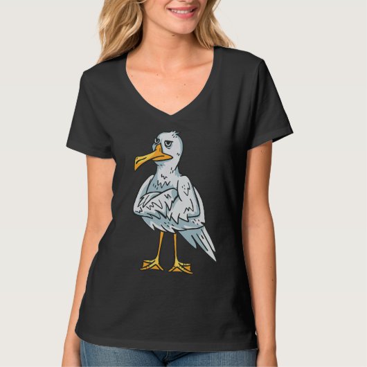 Zee Bird Angry Seagull T-shirt (Voorkant)