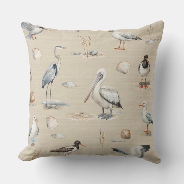 Zee Birds Sierkussen (Voorkant)