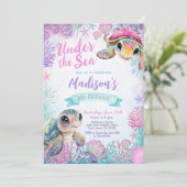 Zee - Birthday - uitnodiging (Staand voorkant)