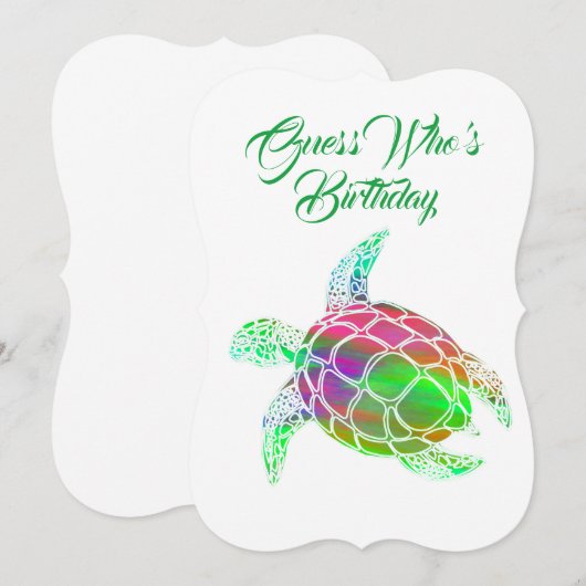 Zee - Birthday - uitnodiging (Voorkant / Achterkant)