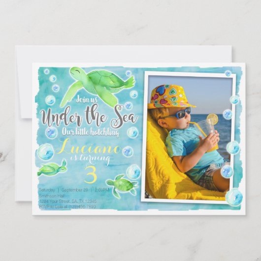 Zee - Birthday - uitnodiging (Voorkant)