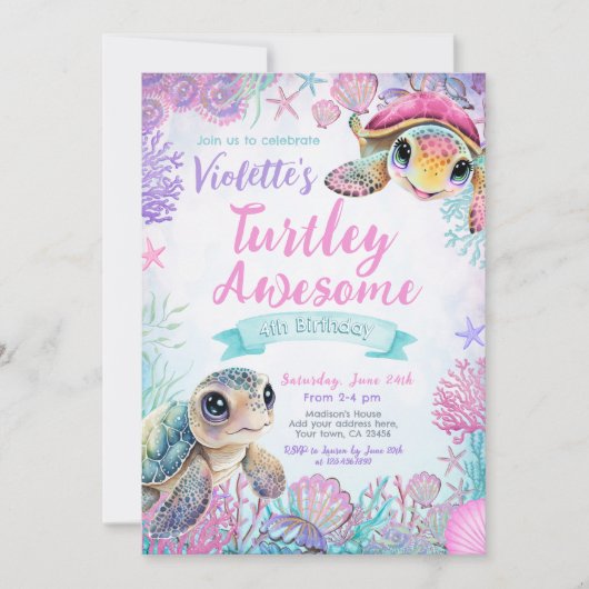 Zee - Birthday - uitnodiging (Voorkant)