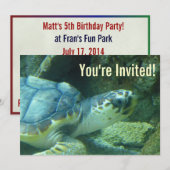 Zee - Birthday - uitnodiging (Voorkant / Achterkant)