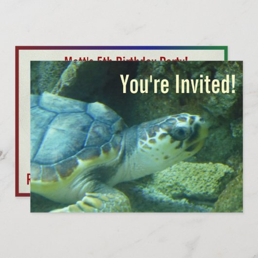 Zee - Birthday - uitnodiging (Voorkant / Achterkant)