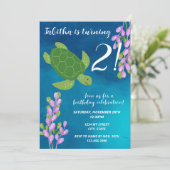 Zee - Birthday - uitnodiging (Staand voorkant)