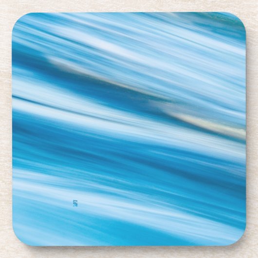 Zee blauw Abstract Bier Onderzetter (Voorkant)