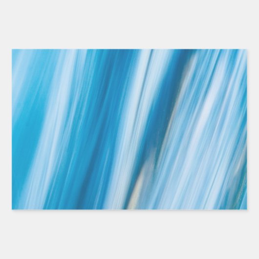 Zee blauw Abstract Inpakpapier Vel (Voorkant 2)