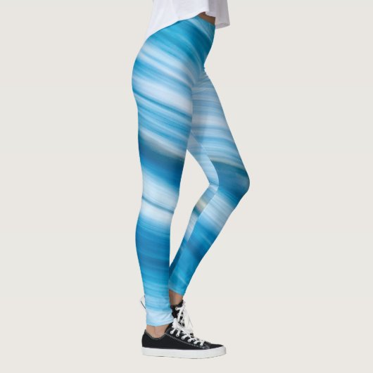 Zee blauw Abstract Leggings (Rechts)