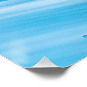 Zee blauw Abstract Perfect Poster (Hoek)