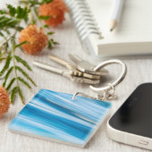 Zee blauw Abstract Sleutelhanger (Voorkant Rechts)