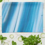 Zee blauw Abstract Theedoek (Gevouwen)