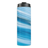 Zee blauw Abstract Thermosbeker (Voorkant)