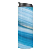 Zee blauw Abstract Thermosbeker (Geroteerd rechts)