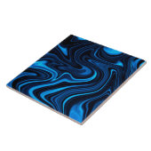 Zee Blauw Abstract vocht Tegeltje (Zijkant)
