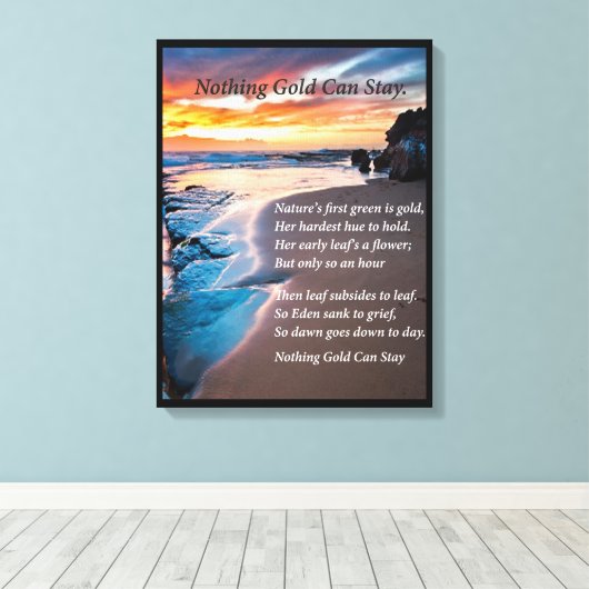 Zee blauw canvas afdruk (Insitu (Houten vloer))