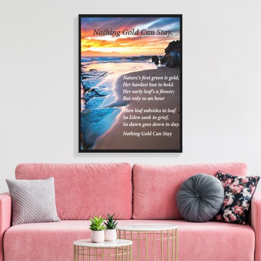 Zee blauw canvas afdruk (Insitu (Woonkamer))