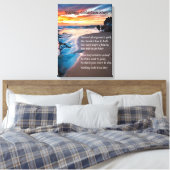 Zee blauw canvas afdruk (Insitu (Slaapkamer))