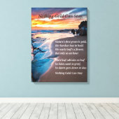 Zee blauw canvas afdruk (Insitu (Houten vloer))