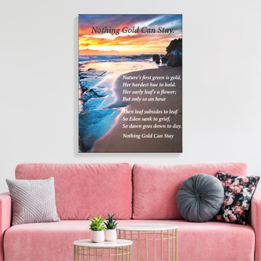 Zee blauw canvas afdruk (Insitu (Woonkamer))
