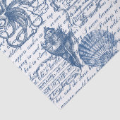 Zee Blauw en Witboek Tissuepapier (Detail)