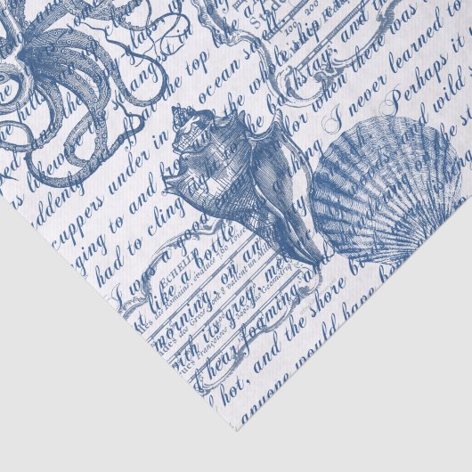  Zee Blauw en Witboek Tissuepapier (Detail)